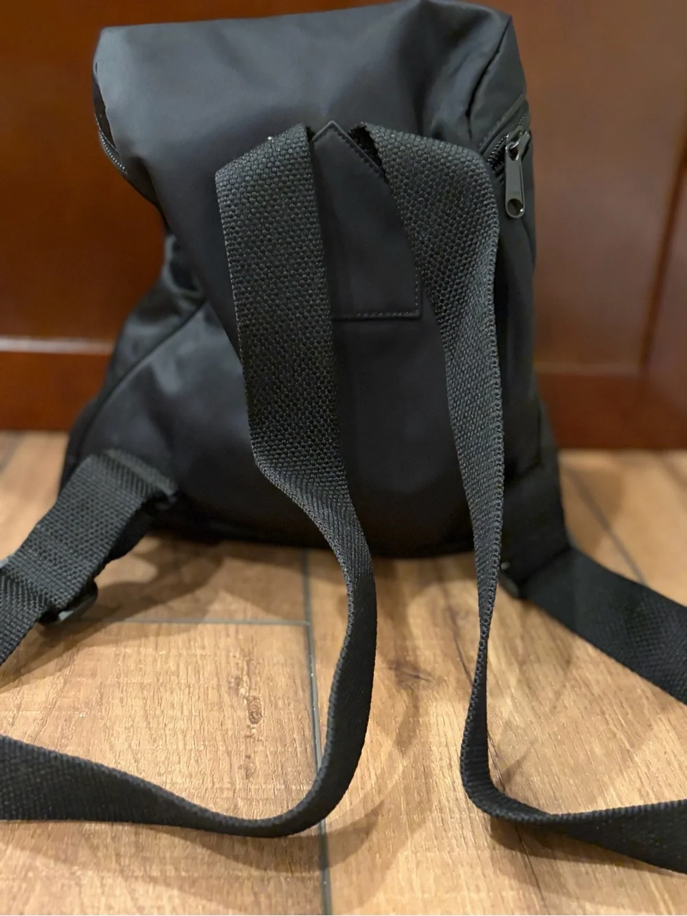 kate spade black nylon mini backpack with front zip pocket